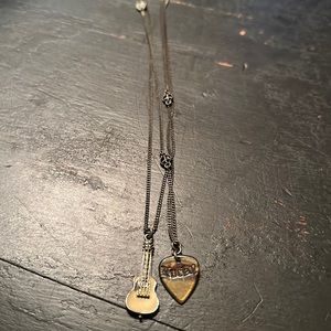 Lucky Brand Guitar & pick necklace